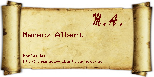 Maracz Albert névjegykártya
